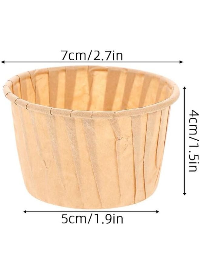 Safigle 100Pcs Natural Parchment Greaseproof Baking Cups Cupcake Liners - Image 2